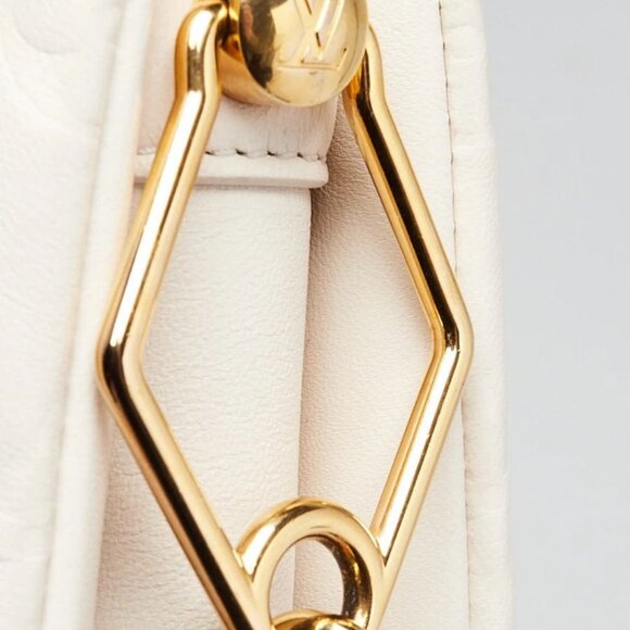 Louis Vuitton White Monogram Embossed Leather Coussin PM Bag - Picture 12 of 12